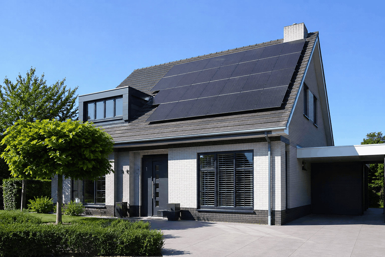 zonnepanelen Nederlandse woning met zonnepanelen
